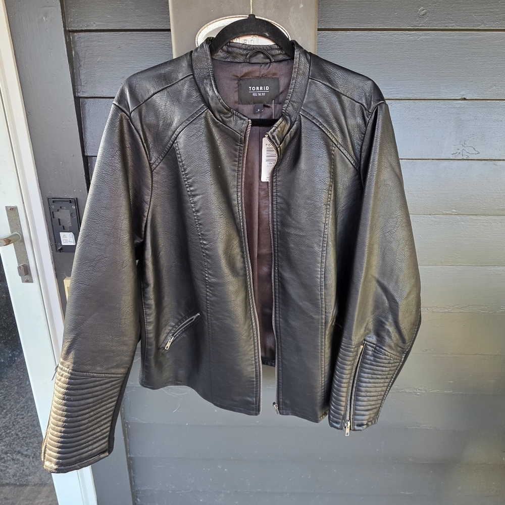 Torrid Black Faux Leather Jacket